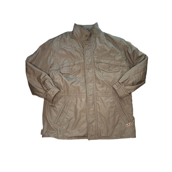 Vintage Khaki Bomber Jacket 90’s Men’s 2XL Tall Hiking Camping Trail Rain Kempel - Picture 1 of 6
